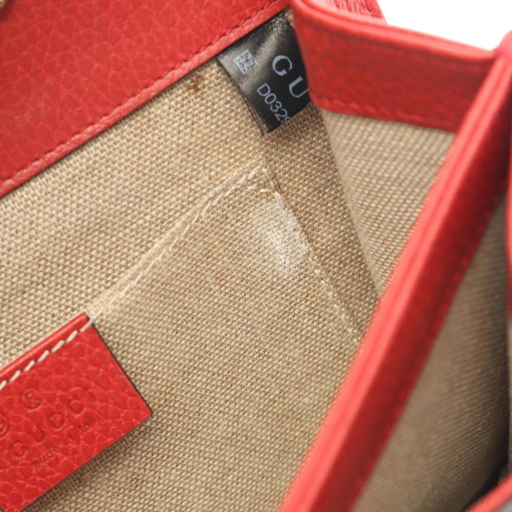 GUCCI Authentic Red Leather Shoulder Bag - Picture 5 of 10